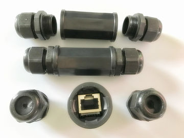 Ethernet Waterproof RJ45 Inline Couplers / Adapters For Network Extender Network Connectors