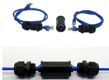 Ethernet Waterproof RJ45 Inline Couplers / Adapters For Network Extender Network Connectors