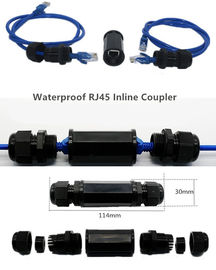 Ethernet Waterproof RJ45 Inline Couplers / Adapters For Network Extender Network Connectors