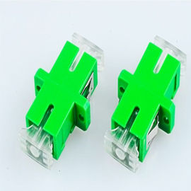 Optical Fiber SM Simplex SC-APC Couplers With Crystal Anti-dust Cover Singlemode SC-SC Adapter Female SC Optic Fiber Fl