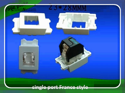 France FACE Plate Frame 1 Port RJ45 Face Avant Frame 23x28 For Networking System