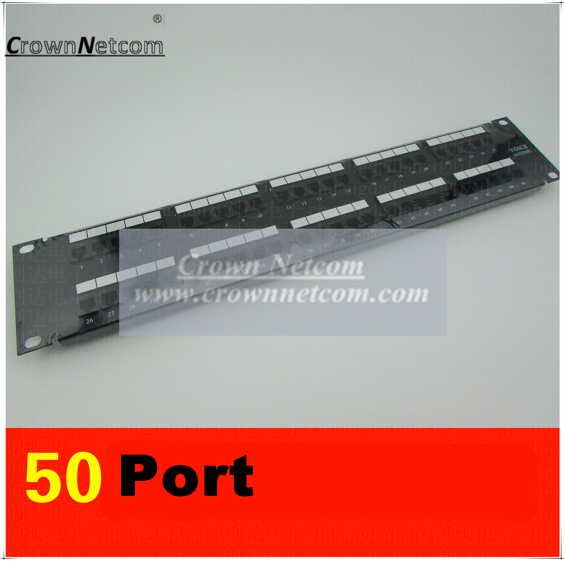 RJ11 50Ports Voice Patch Panel 110 UTP Patch Panel Cabinet Rack 50Port Patch Panel