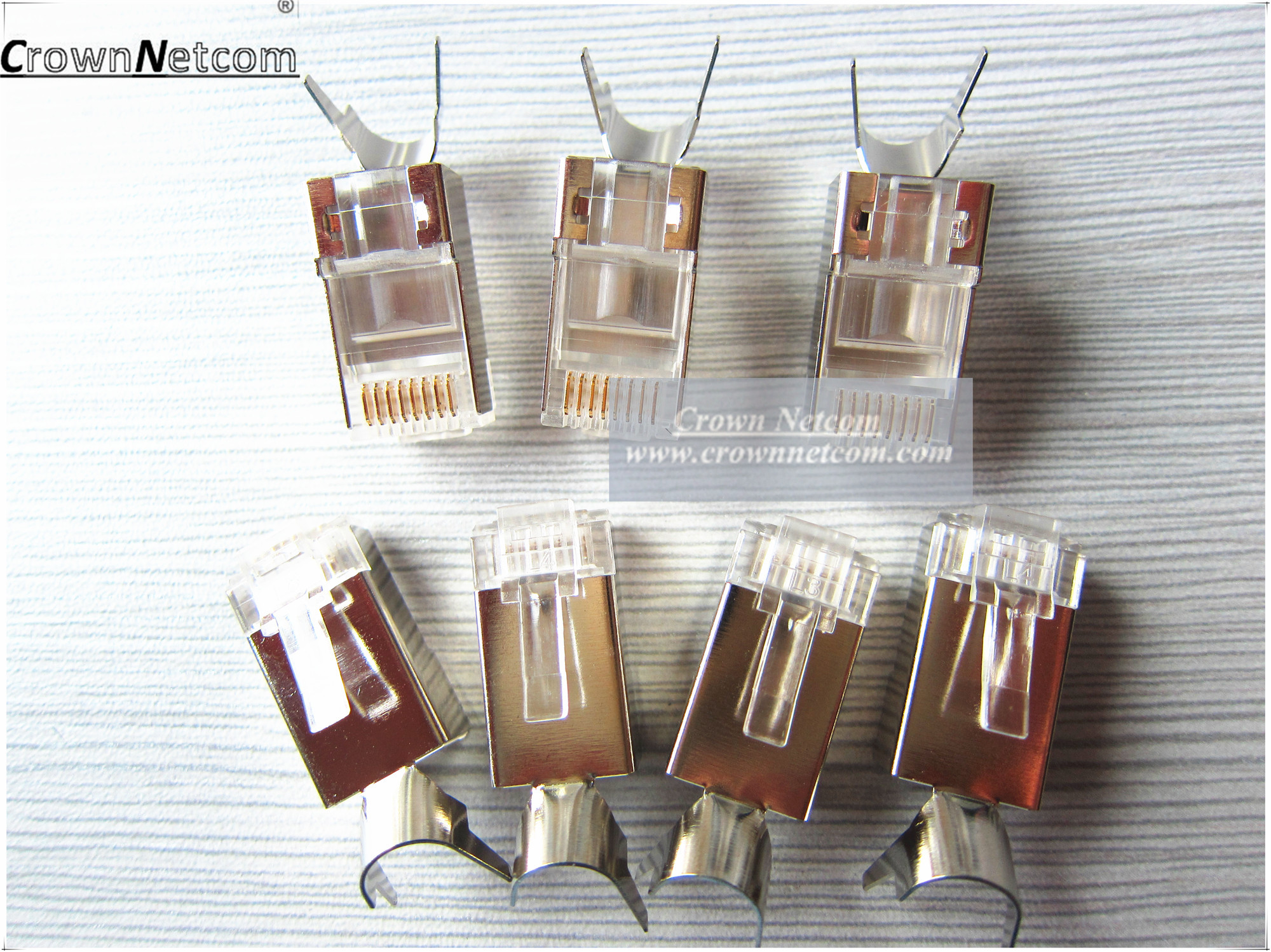 RJ45 Cat 6a Connector 8P8C Shielded Connectors Cat 6a Crystal  Plugs