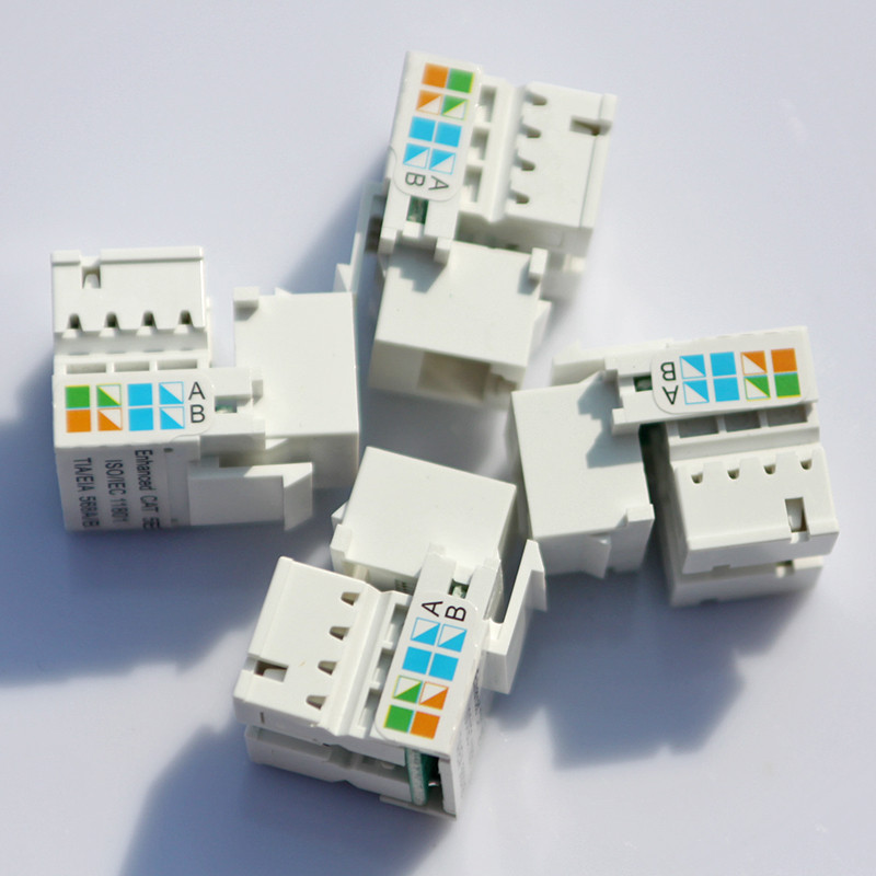 Network Cat5e RJ45 Keystone Jacks 90 Degree Modular Jack UTP Information Outlets