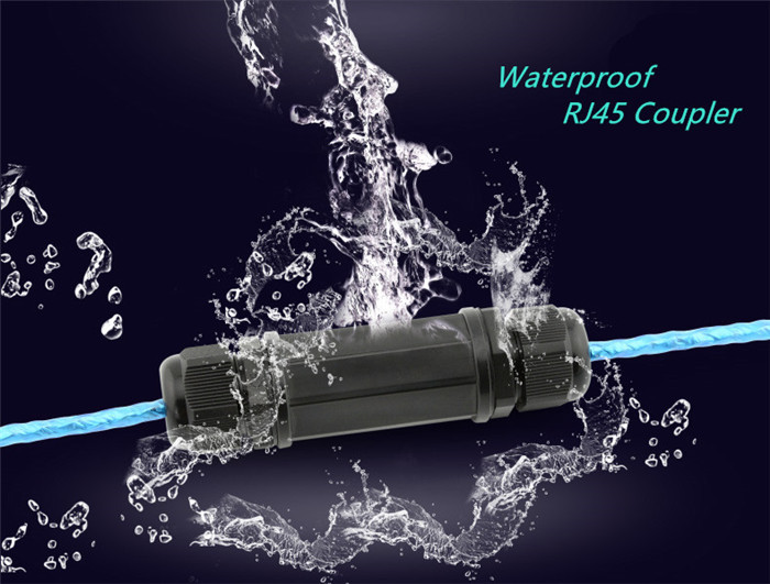 Ethernet Waterproof RJ45 Inline Couplers / Adapters For Network Extender Network Connectors