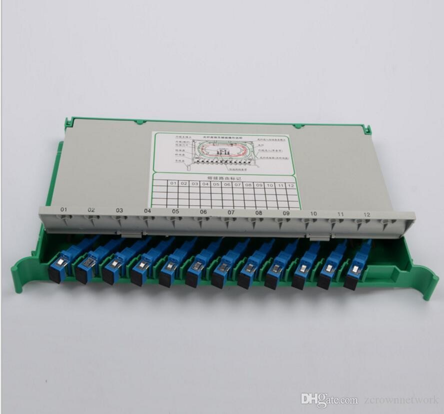 Telecom Standard SC 12Cores ODF With Adapters and Pigtails 19 Inch 12 Core Optic Fiber Patch Panels