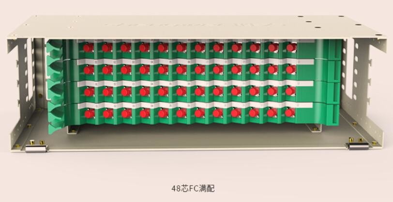 19 Inch Rack Mounted Optical Distribution Unit SC FC LC ST ODF 96 Core fiber optic cable patch panel